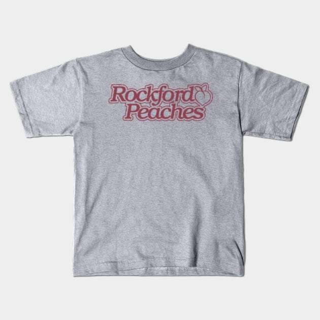 Rockford Peaches Kids T-Shirt by jordan5L